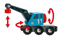 BRIO movable crane close-up to boost fine motor skills during play.