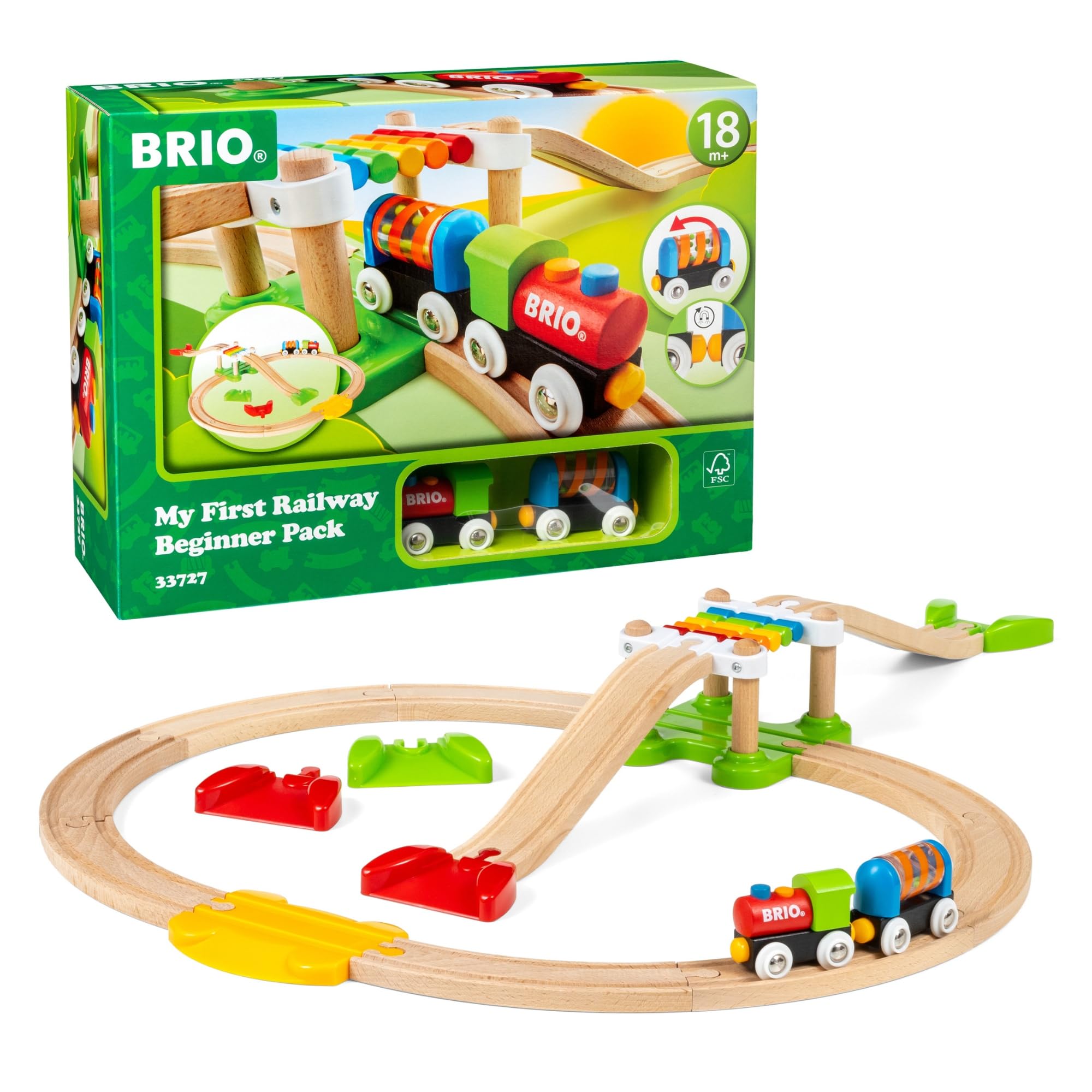 BRIO My First Railway Beginner Pack train set for imaginative play and early building skills.