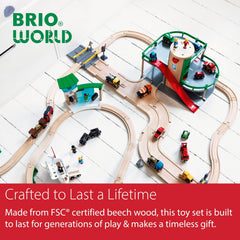 BRIO FSC-certified wood emphasizes sustainable craftsmanship for long-lasting fun.