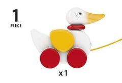 BRIO Pull Along Duck wings flap while you pull, boosting coordination and engagement.