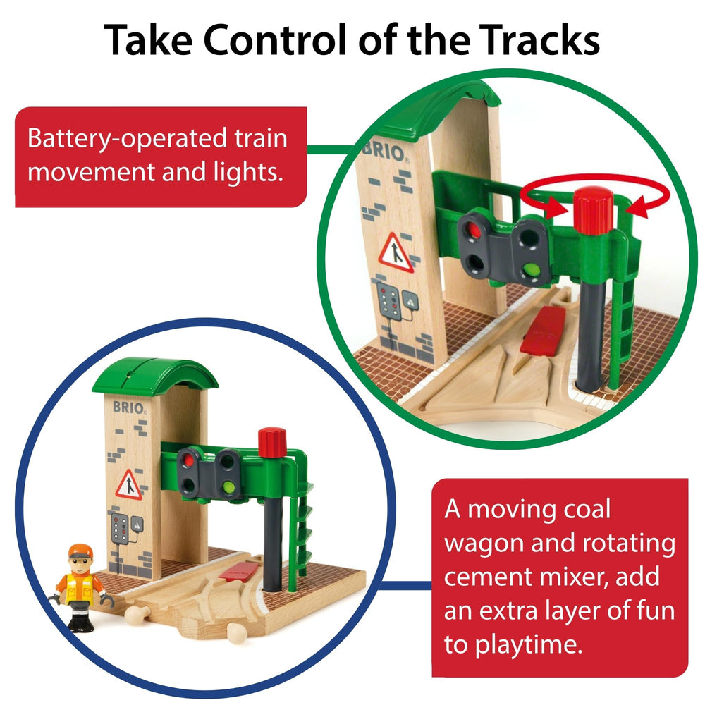 BRIO track connector demonstrates compatibility with BRIO rails.