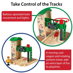 BRIO track connector demonstrates compatibility with BRIO rails.