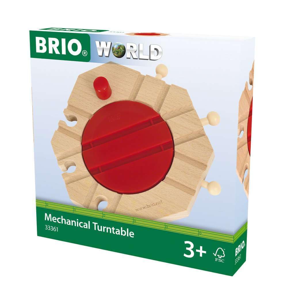 BRIO World 33361 fosters imaginative play as kids rotate the turntable and direct routes.