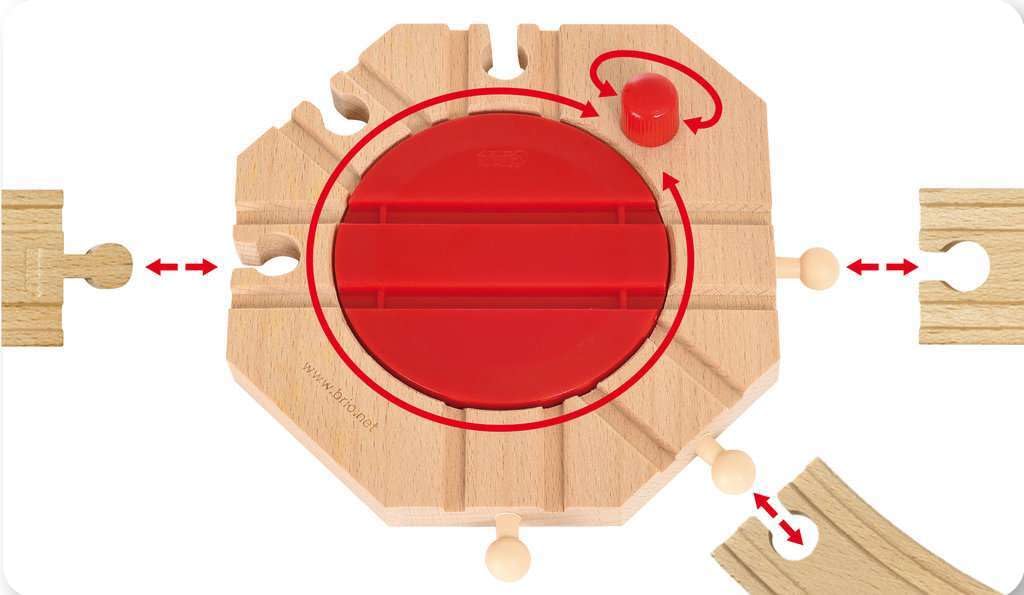 BRIO World 33361 turntable track rotation showcases quick track changes during storytelling.
