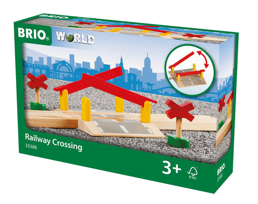 BRIO World railway crossing barrier for immersive crossing play