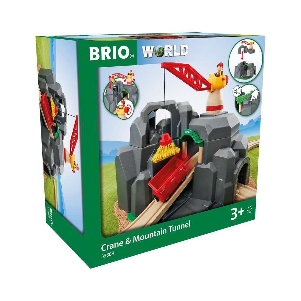 BRIO World action tunnel with four sounds activated by passing train.