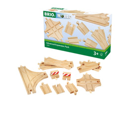 BRIO World Advanced Expansion Pack with 11-piece wooden track set for imaginative rail play