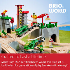 BRIO World Cargo Mountain Set ages 3+ – safe, engaging play for families.