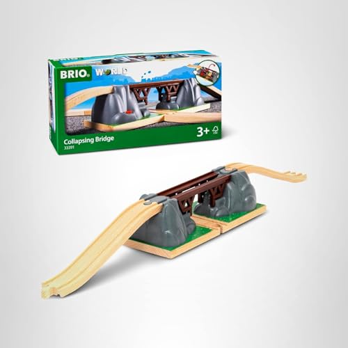 BRIO World Collapsing Bridge kid-friendly design ideal for group play and learning.