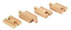 BRIO World mini straight tracks connect with BRIO sets to grow adventures.
