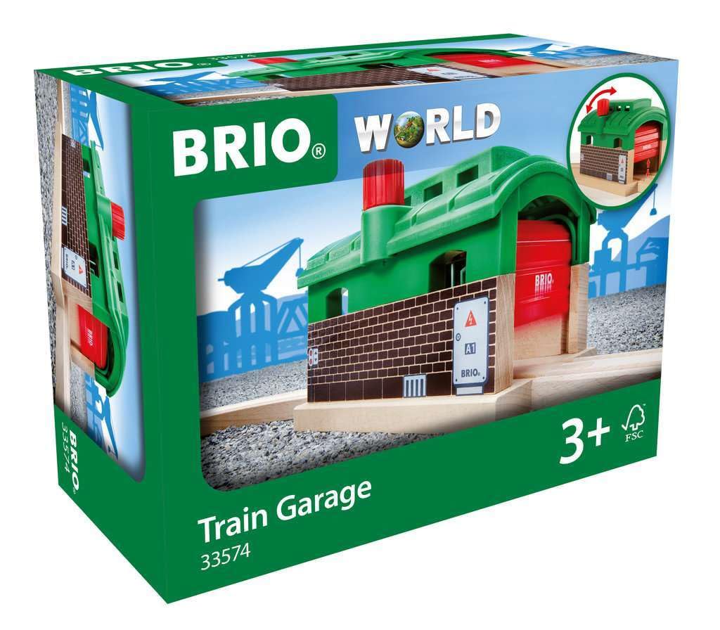 BRIO World compatibility with the Train Garage and other sets.