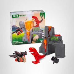 BRIO World-compatible dinosaur playset integrates with BRIO World layouts