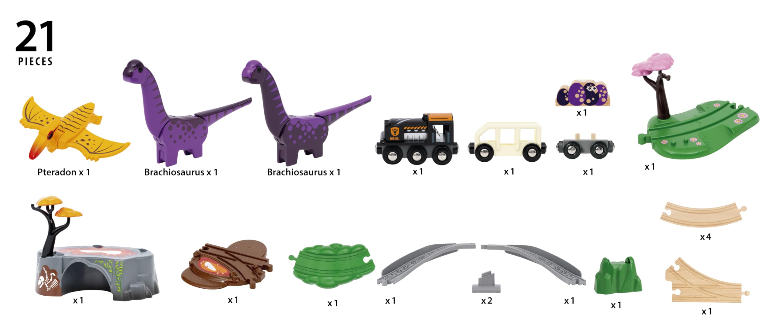 BRIO World Dinosaur Adventure Set cave piece invites exploratory play.