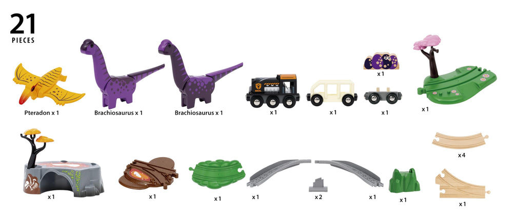 BRIO World Dinosaur Adventure Set cave piece invites exploratory play.
