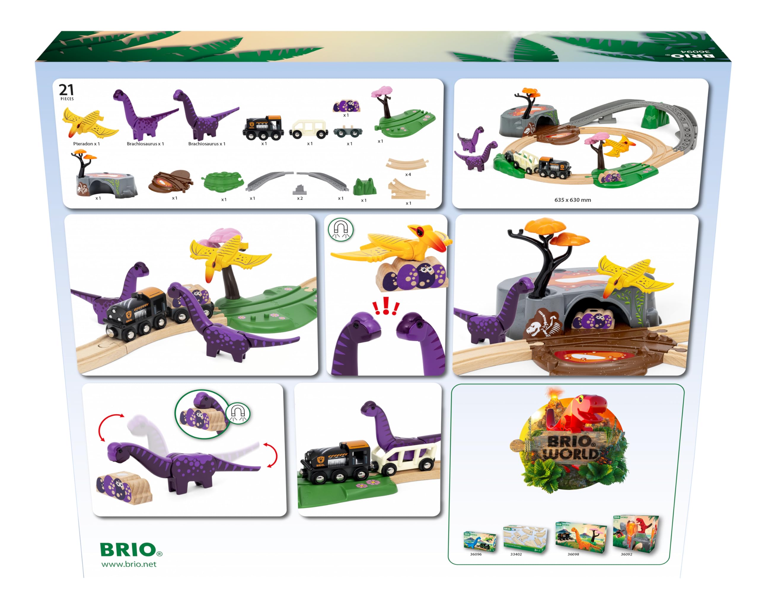 BRIO World Dinosaur Adventure Set dinosaurs with movable limbs spark storytelling.