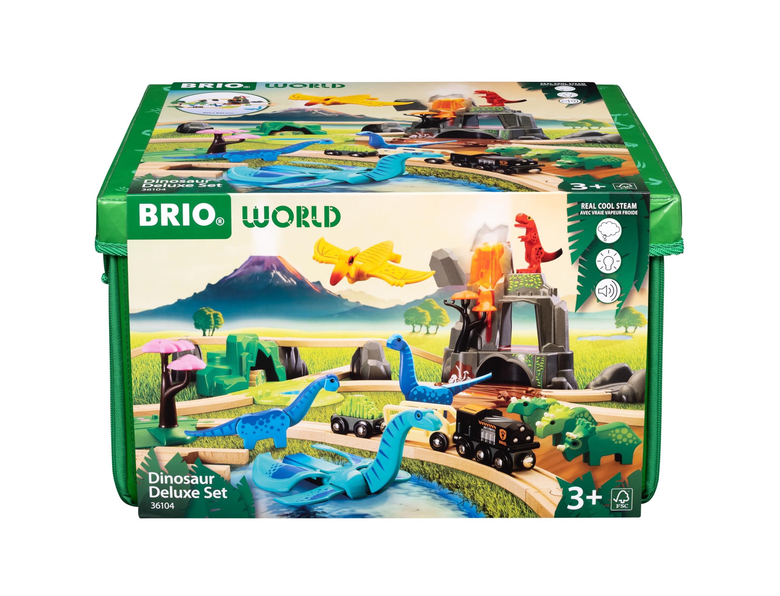 BRIO World Dinosaur Deluxe Engine for imaginative dinosaur train adventures.