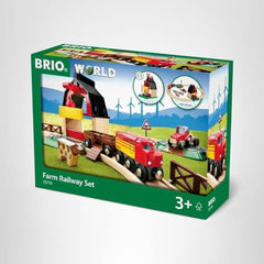 BRIO World Farm Railway Set fence panels creating defined farm boundaries