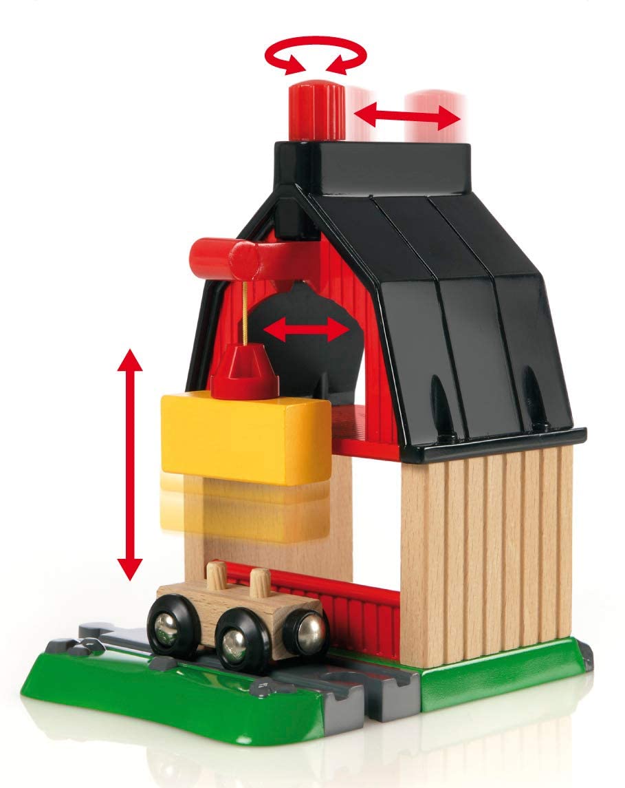 BRIO World Farm Railway Set track crossing enhancing realistic train play