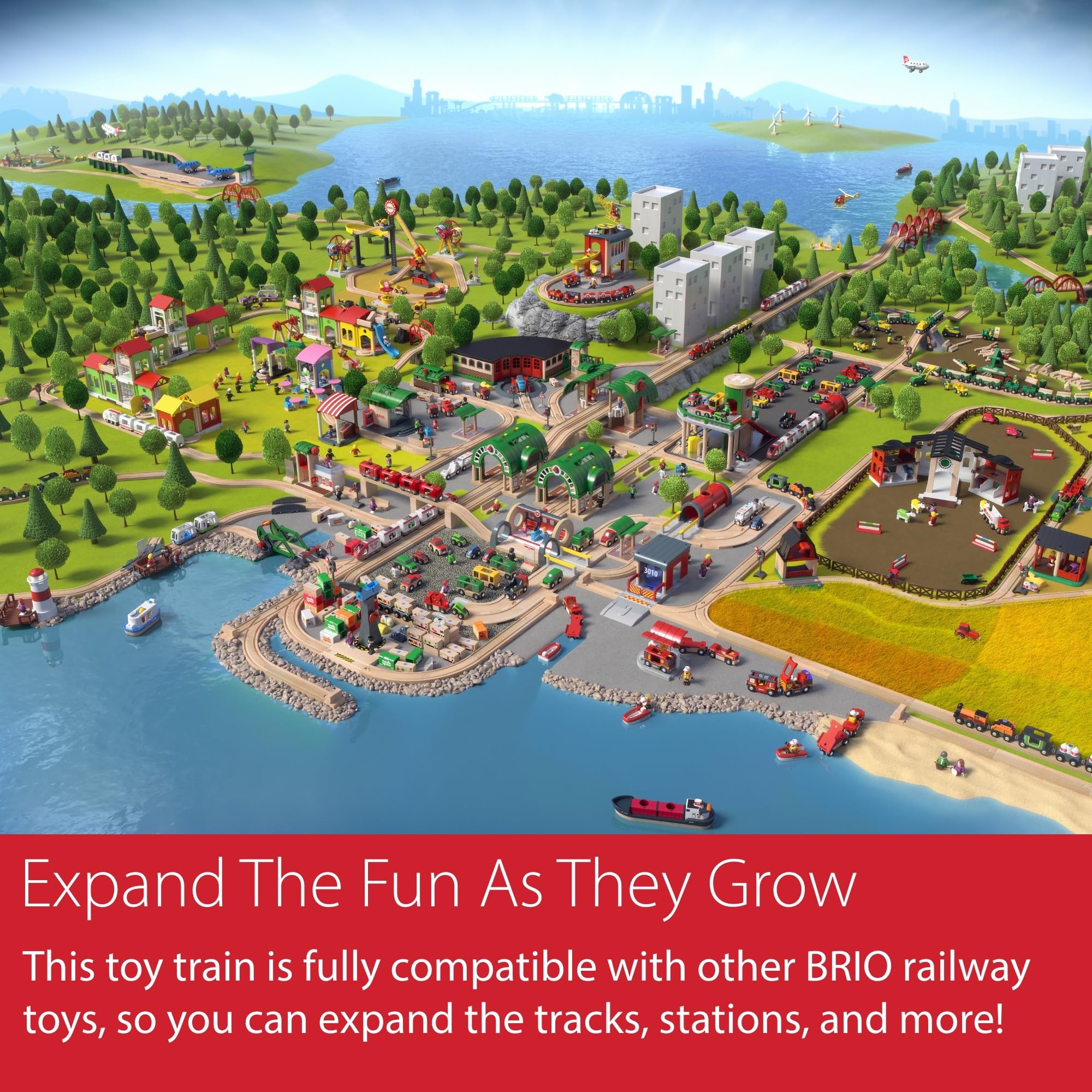 BRIO Mighty Red Action Locomotive branding details highlight quality craftsmanship