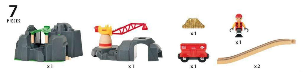 BRIO World mountain tunnel structure ready for multi-level play.