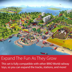 BRIO magnetic connection pieces enable quick, easy track building