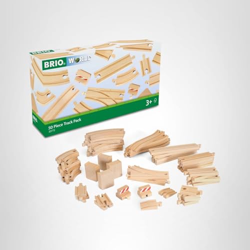 BRIO World Special Track Pack wood finish highlights quality craftsmanship.