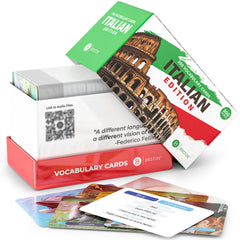 Briston Italian Edition animals cards illustrate common creatures with pronunciation tips