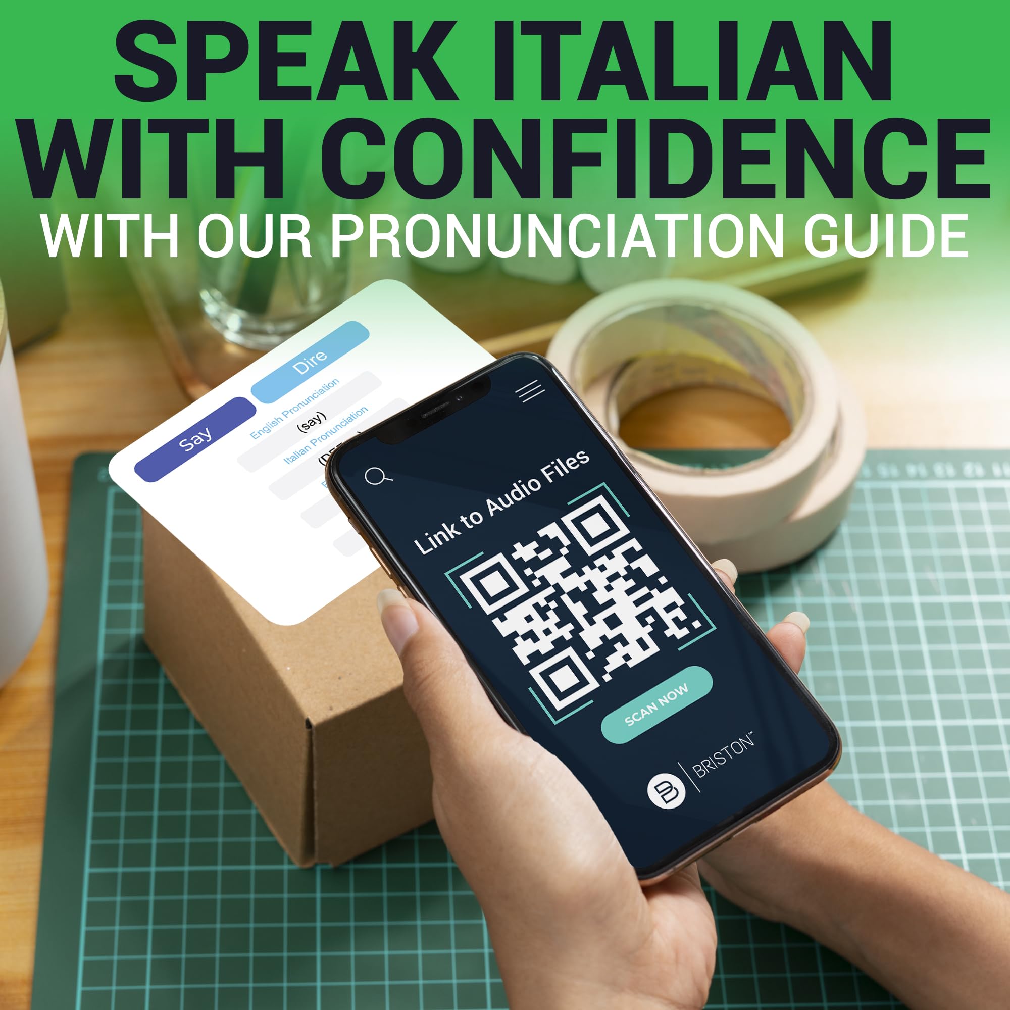 Briston Italian Edition portable learning kit fits in a bag for study anywhere