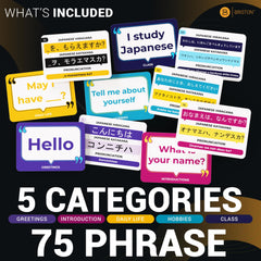 Briston Japanese flash cards compact 3.5 x 2.5 inch size for easy handling