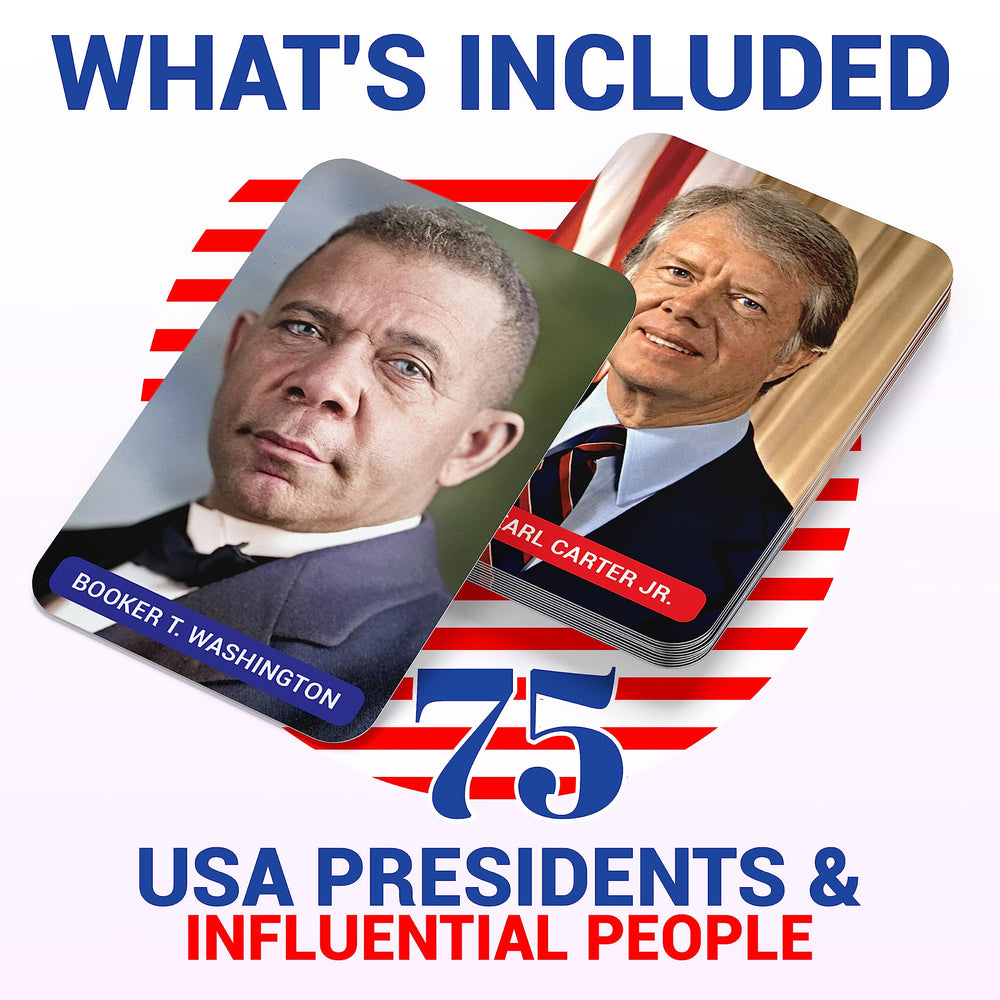 Briston USA Presidents flash cards 75-card set for comprehensive civics study