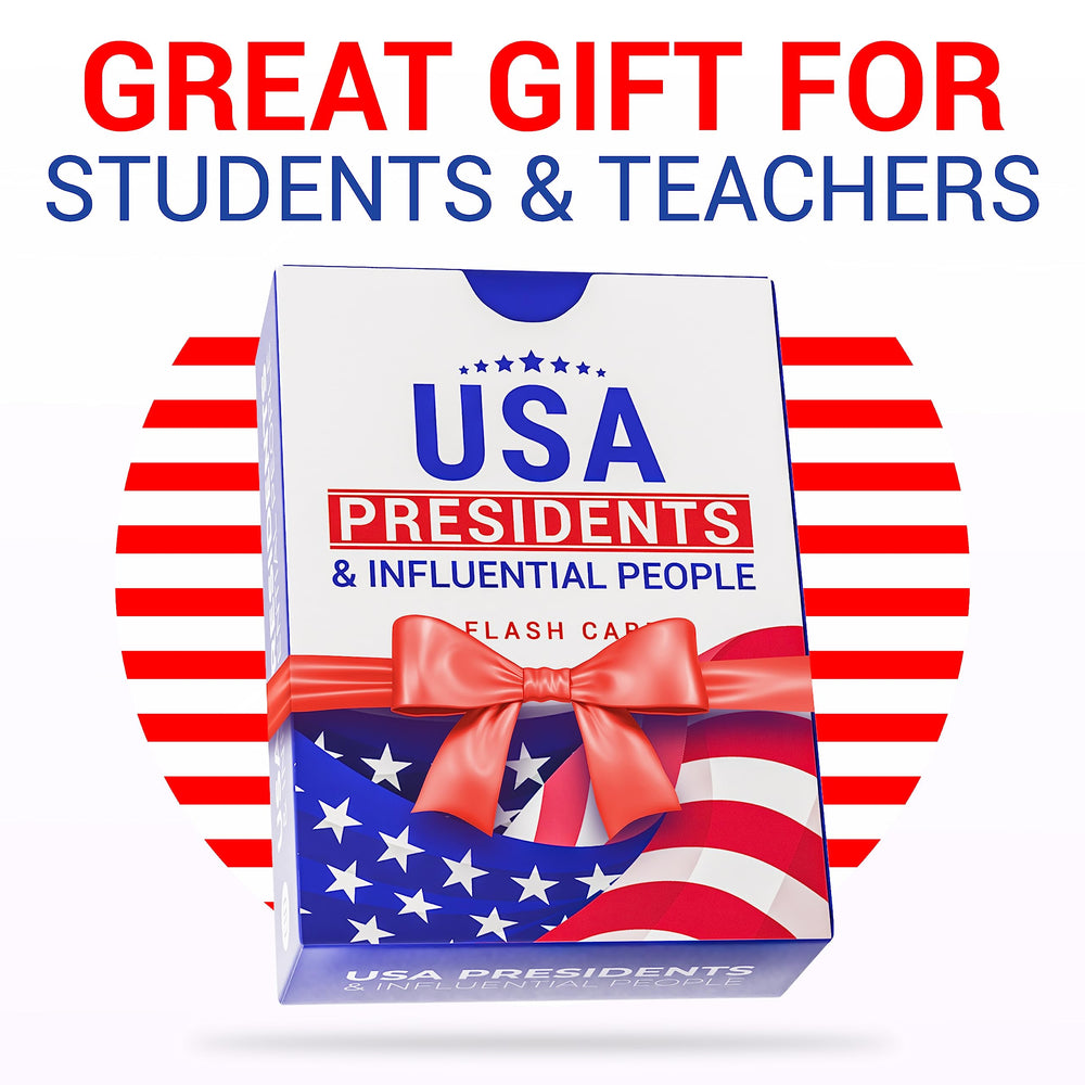 Briston USA Presidents flash cards compact storage box for portability