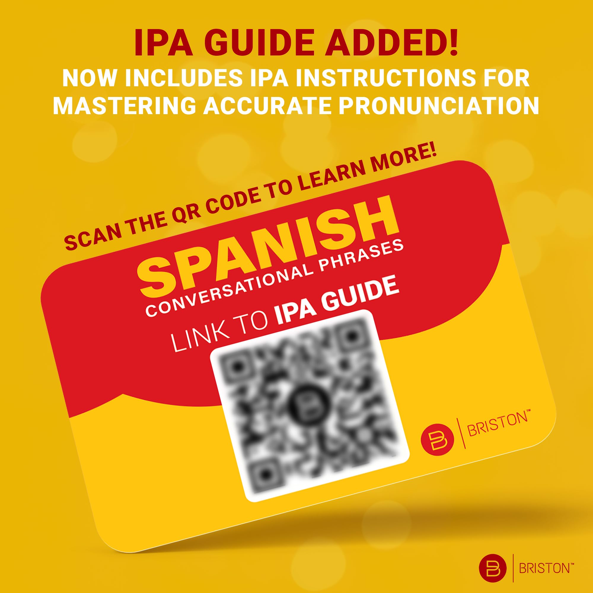 Briston Spanish Phrases Flash Cards classroom-friendly learning tool