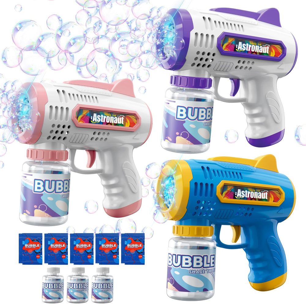 Britik 3-pack bubble guns ready for outdoor play and group fun.