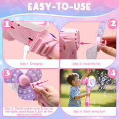 Britik Windmill Bubble Wand pink features 10 outlets for bubbles