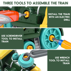 Brixlytoys electric drill and bits enable easy disassembly and reassembly play