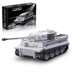 BrixVibe Tiger Heavy Tank S04 front view ideal for display and collection inspiration.