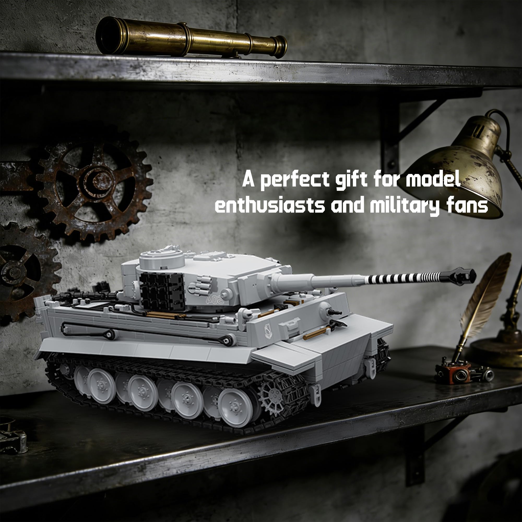 BrixVibe Tiger Heavy Tank S04 piece-count 1544 denotes a satisfying build challenge.