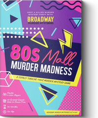 Broadway Murder Mysteries 80s mall murder scene—ideal for an immersive retro party experience