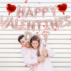 Broeify Mylar foil balloons are helium-ready for a floating Valentine centerpiece