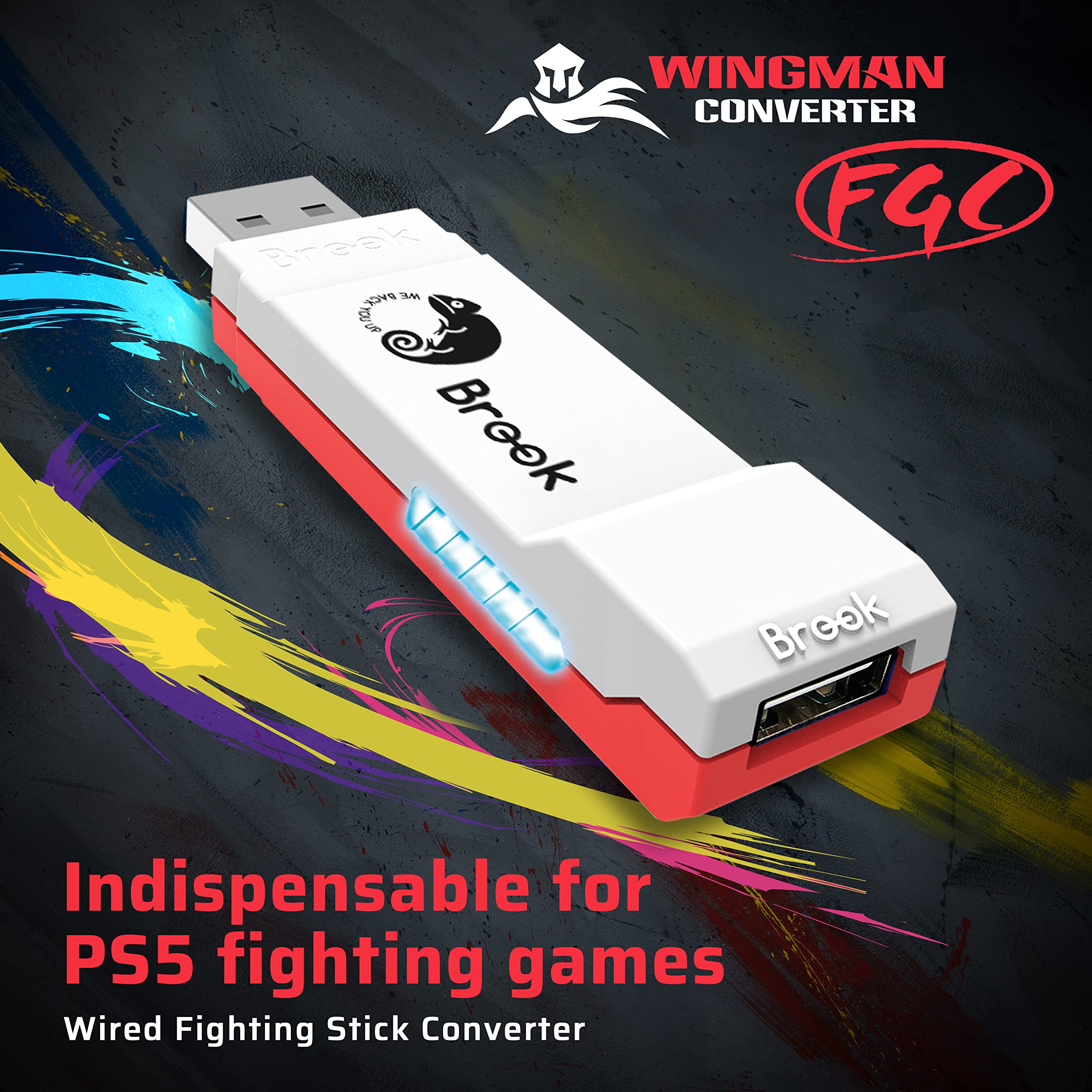 Brook Wingman FGC in a fighting game setup enabling precise control and fast responses.