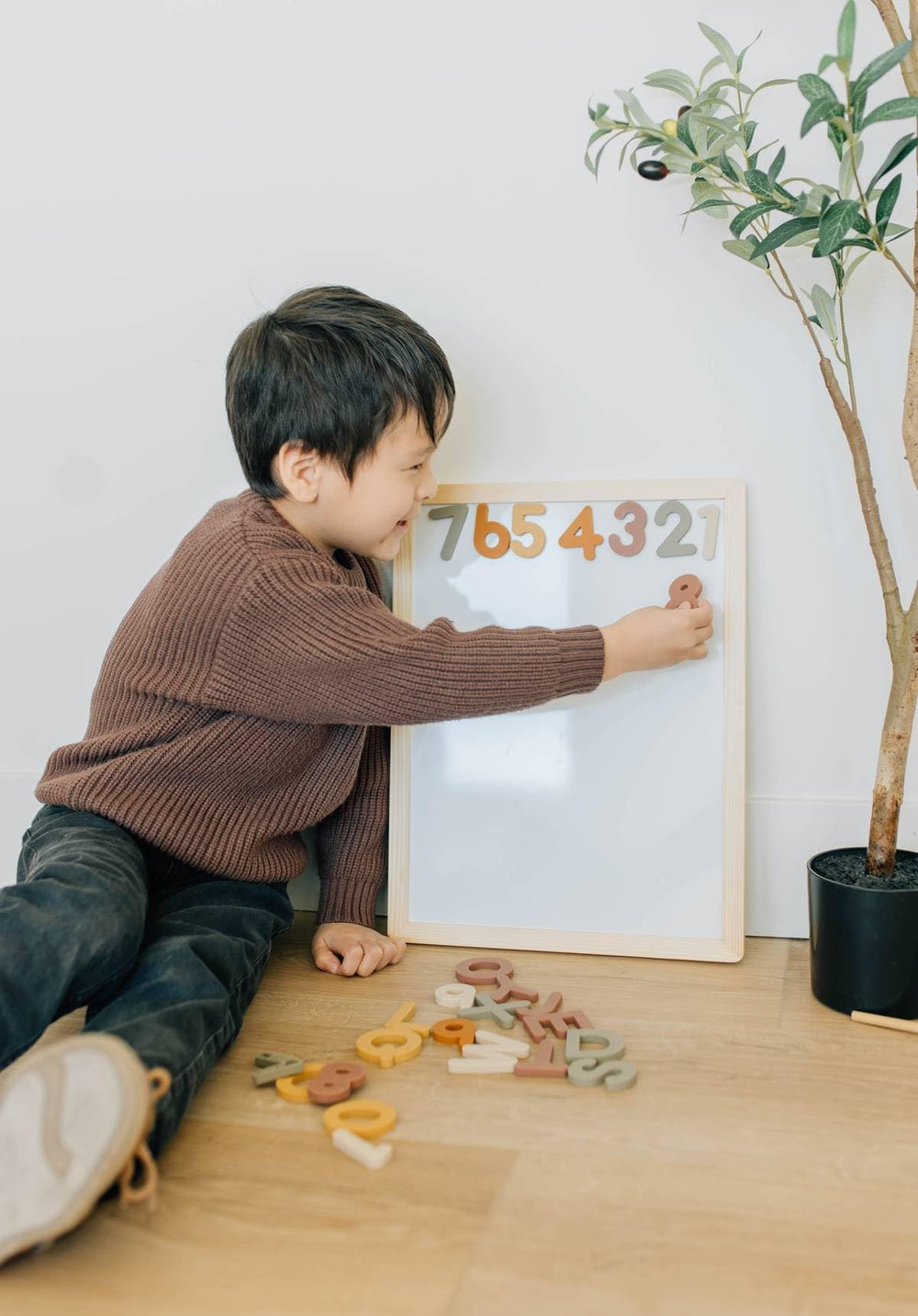 Brooklyn Neutral magnetic numbers create tidy classroom displays and calendars.