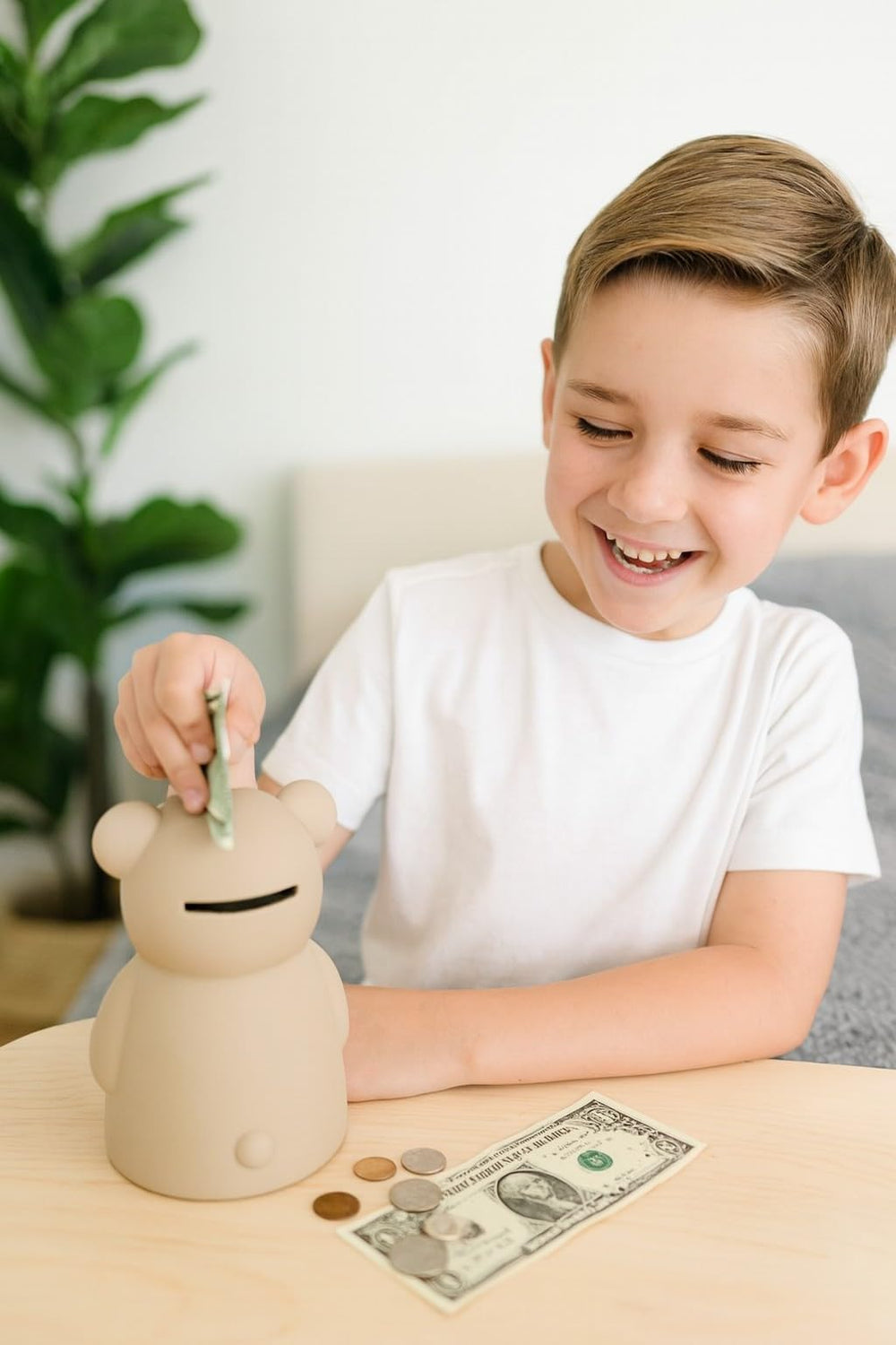 Brooklyn Neutral neutral nursery decor piggy bank for modern rooms