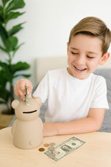 Brooklyn Neutral neutral nursery decor piggy bank for modern rooms