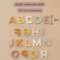 Brooklyn Neutral neutral-toned magnets encourage classroom or home learning sessions.