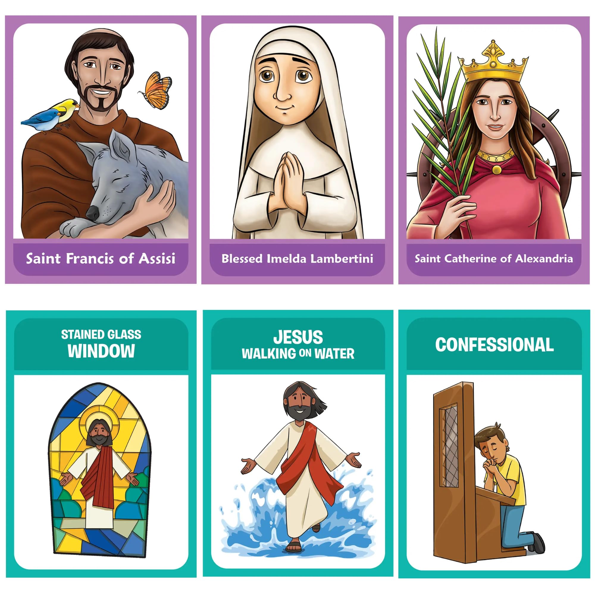 Brother Francis Got It Catholic Bingo set includes 52 caller cards for structured, scalable play.
