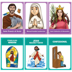 Brother Francis Got It Catholic Bingo set includes 52 caller cards for structured, scalable play.