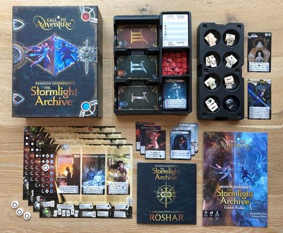 Call to Adventure Stormlight tableau cards arranged to shape a hero’s life journey
