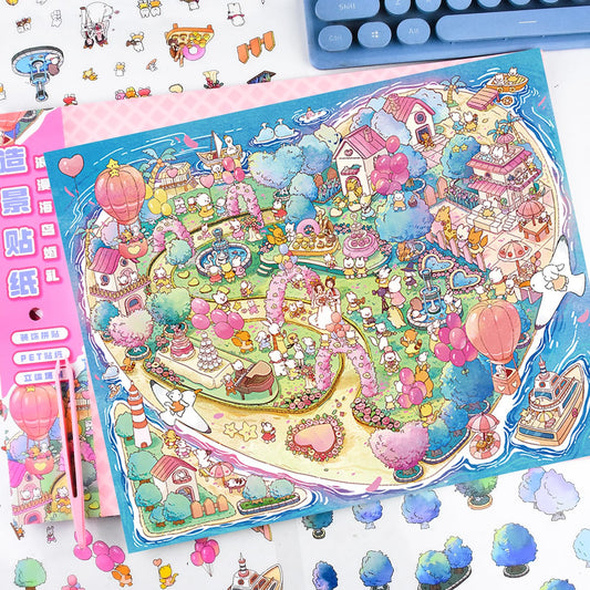 BROVITI 3D island wedding scene card for creative DIY decor ideas
