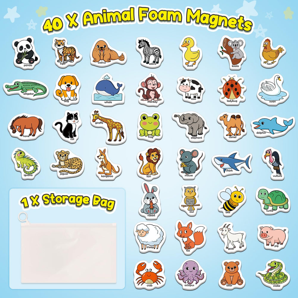 Broytain animal magnets for refrigerators to support early learning