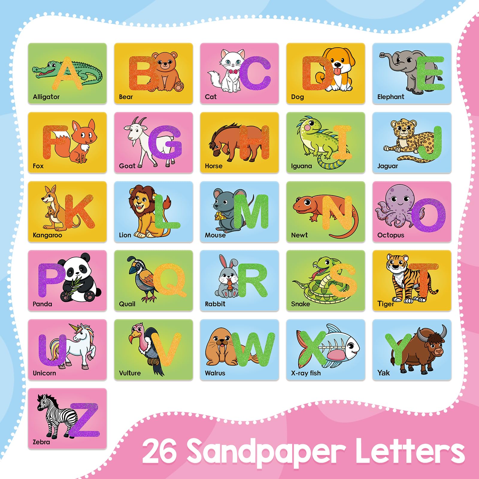 Broytain sandpaper letters card B with animal illustration supports early literacy through touch